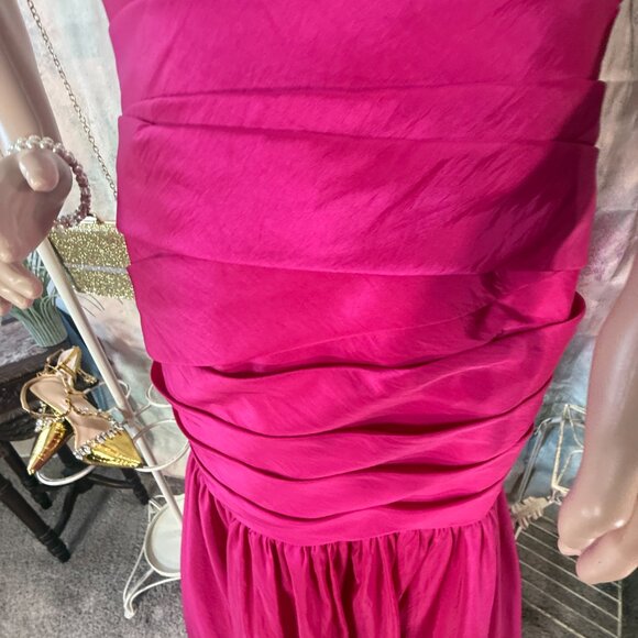 📌Tony Bowls LeGala Beaded Hot Pink Mermaid  Prom - Pageant - Formal Dress - Picture 4 of 16